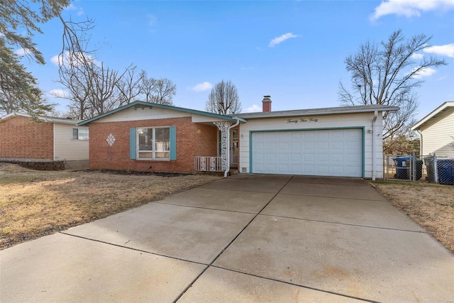 ranch-style home with a garage