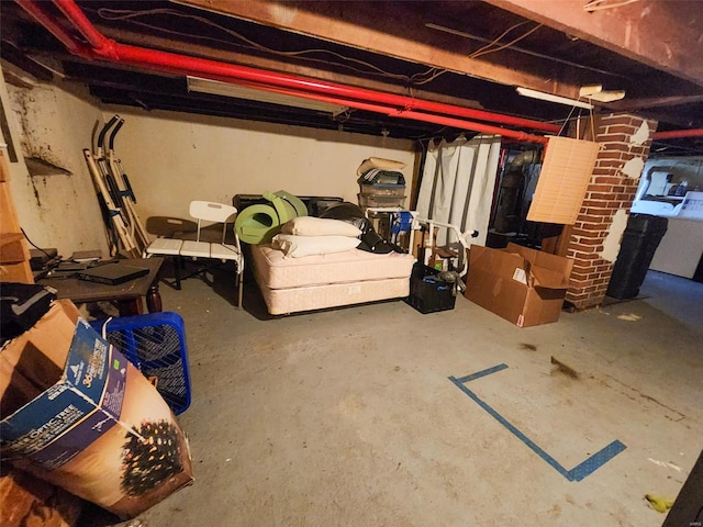 view of basement