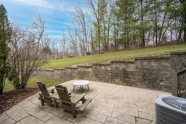 view of patio with cooling unit