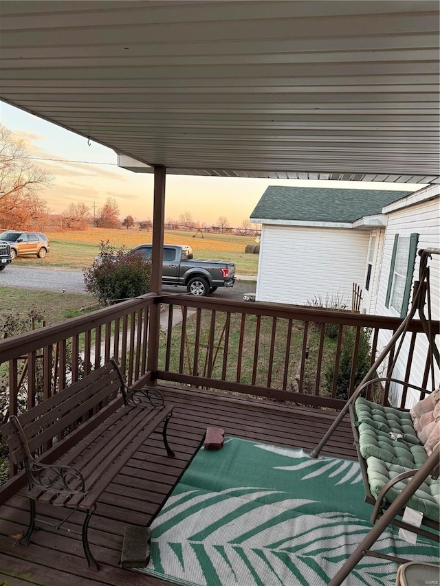 view of deck at dusk