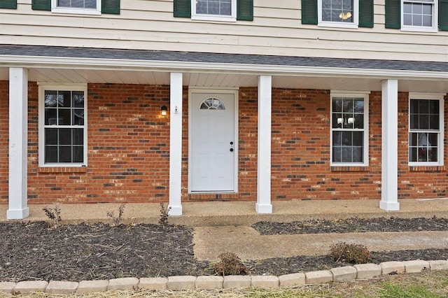 property entrance with a porch