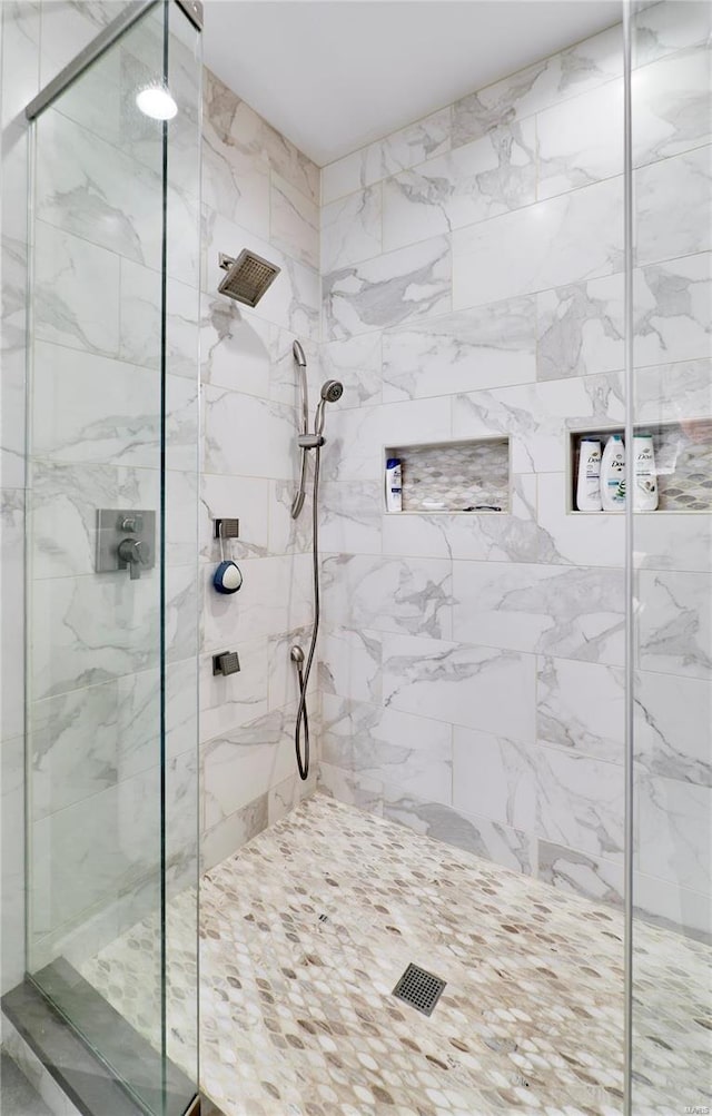 bathroom with an enclosed shower