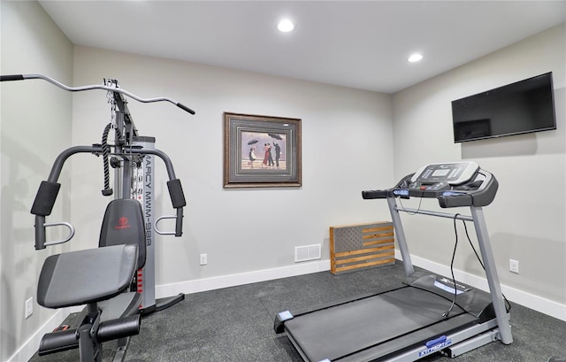 view of exercise room