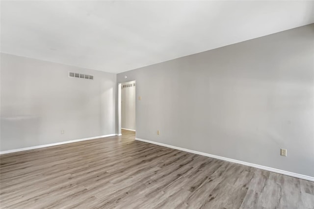 empty room featuring light hardwood / wood-style flooring