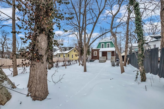 view of snowy yard