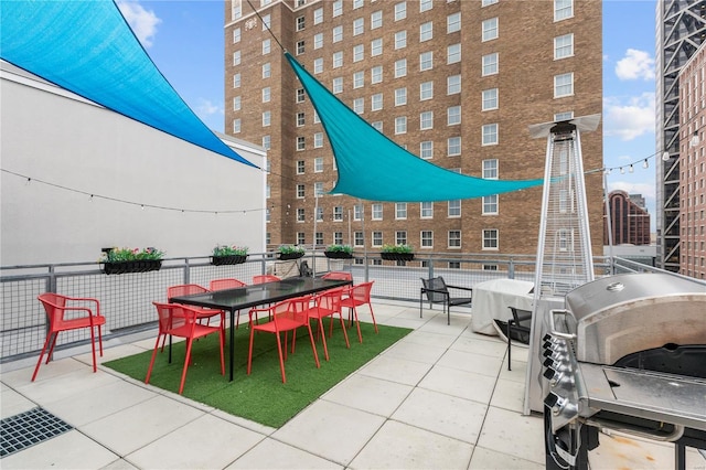 view of patio with area for grilling