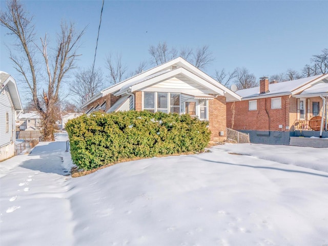 view of snowy exterior