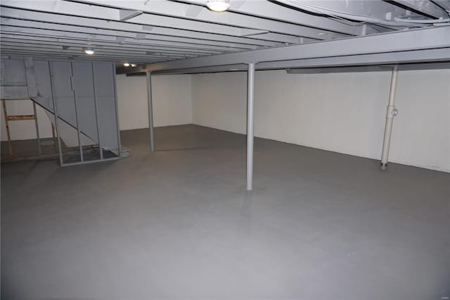 view of basement