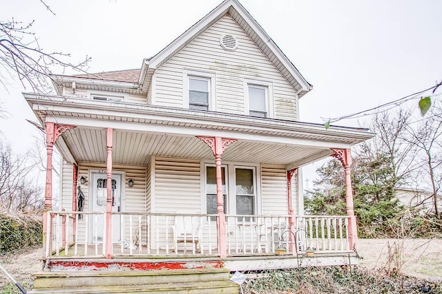 view of front facade with covered porch