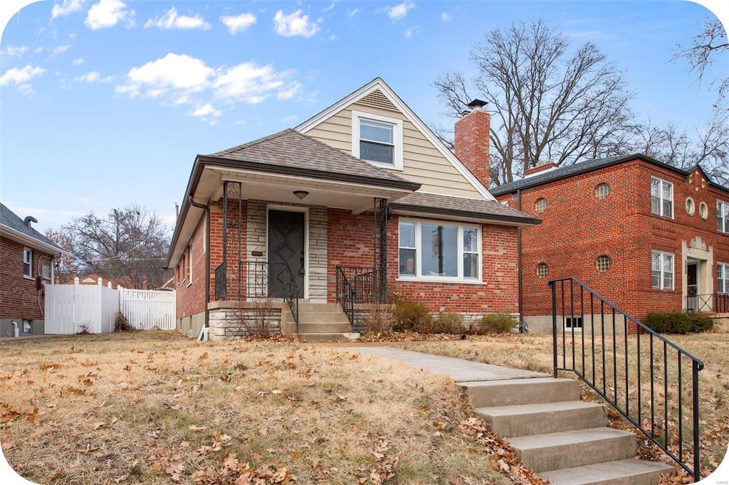 view of bungalow-style home