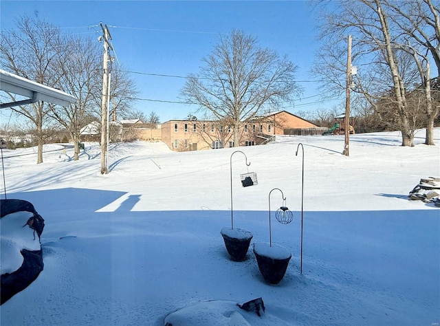 view of snowy yard