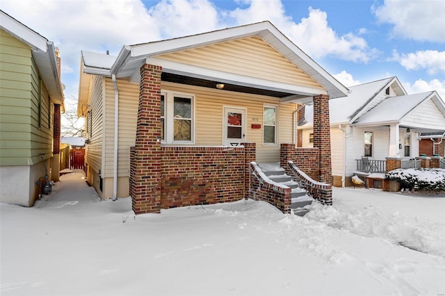 bungalow-style house featuring a porch