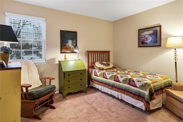 view of carpeted bedroom