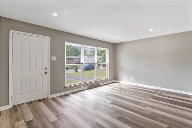 interior space with light wood-type flooring