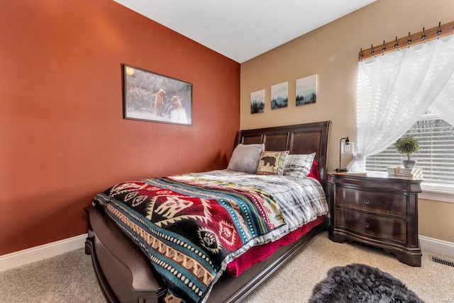 view of carpeted bedroom