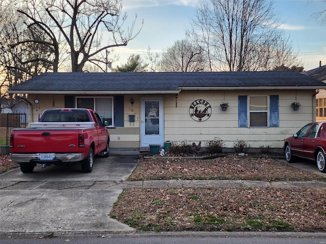 view of ranch-style home