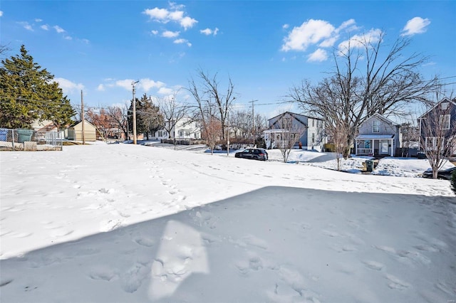 view of snowy yard