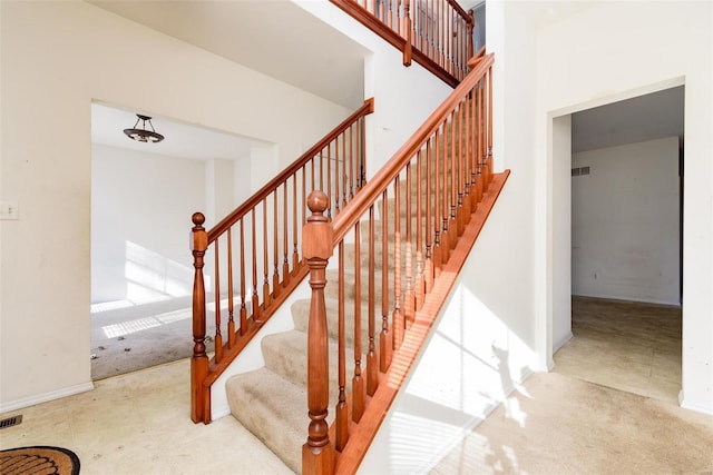 stairs with carpet