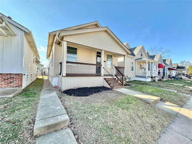 view of front of property with a porch