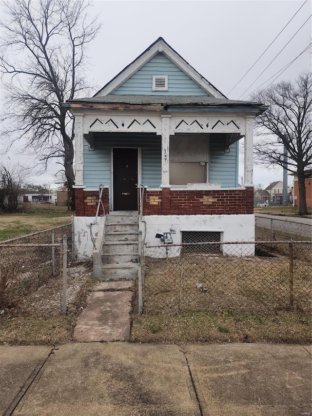 bungalow-style house with a porch