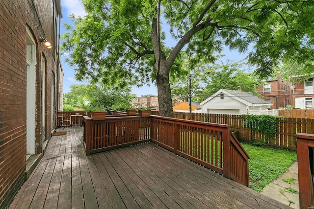 view of wooden terrace