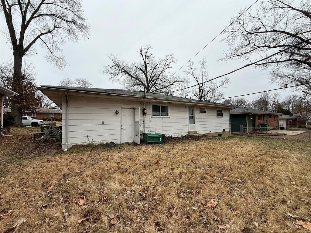 view of rear view of property