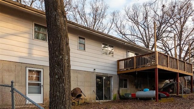 exterior space with a deck