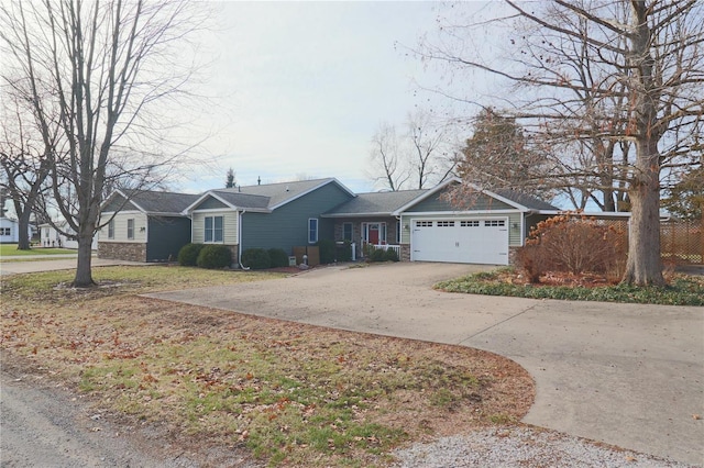 ranch-style house with a garage