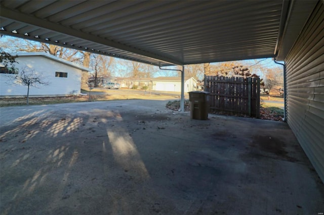 view of patio / terrace with a carport