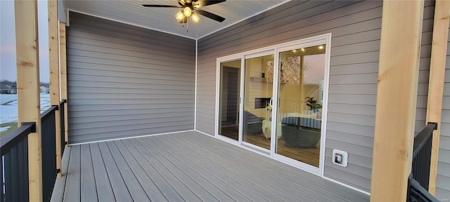 deck with ceiling fan