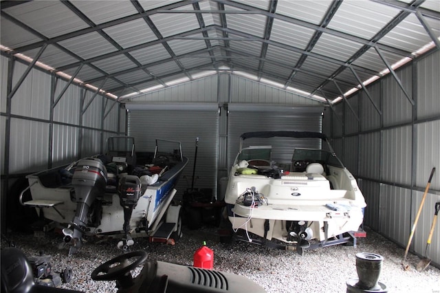 garage featuring a carport