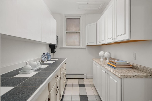 laundry room with a baseboard heating unit