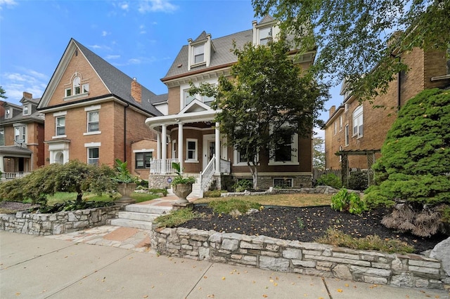 view of front of property with covered porch