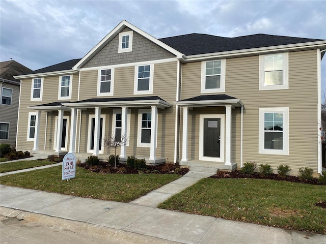 view of front of house with a front yard