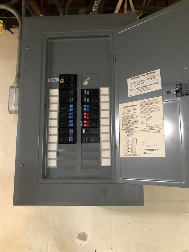 utility room with electric panel