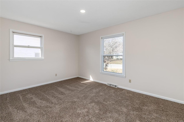 view of carpeted empty room