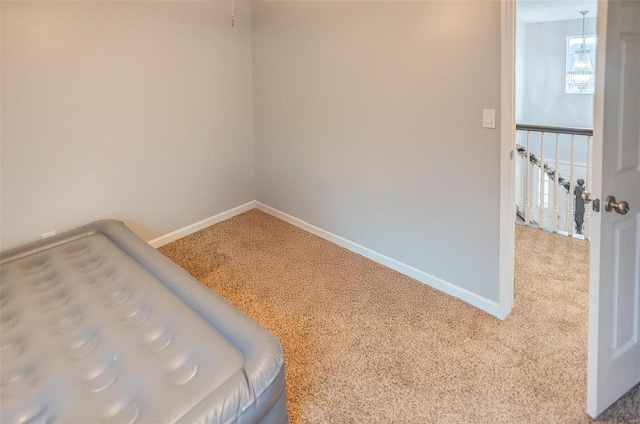 unfurnished bedroom featuring carpet