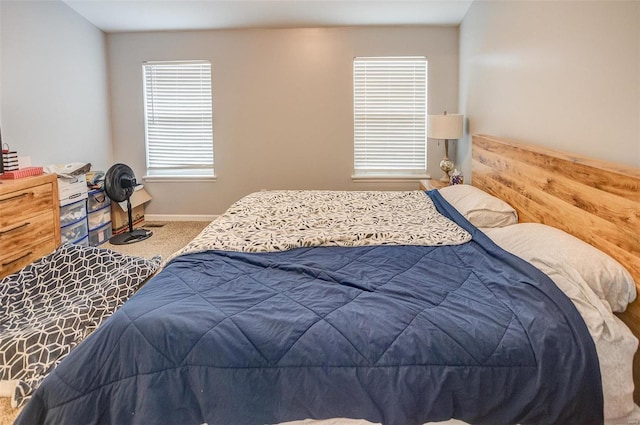 view of carpeted bedroom