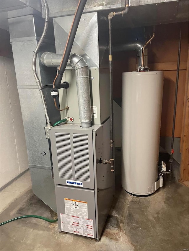 utilities featuring gas water heater