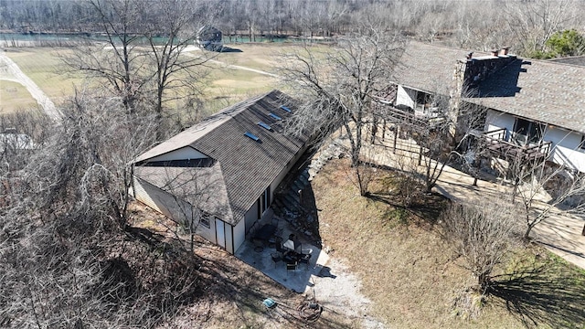 aerial view featuring a rural view