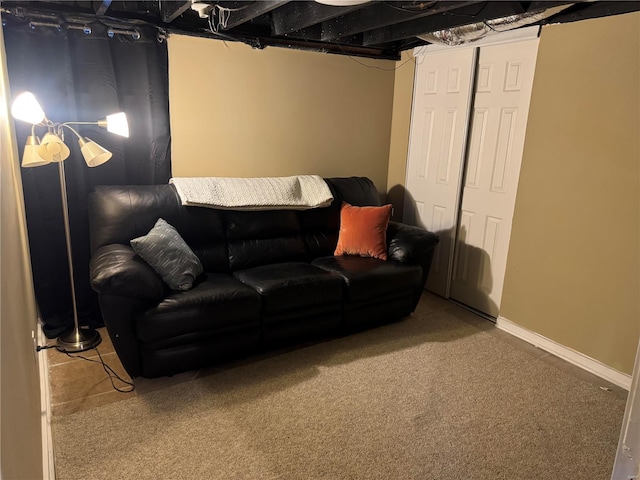 view of carpeted living room