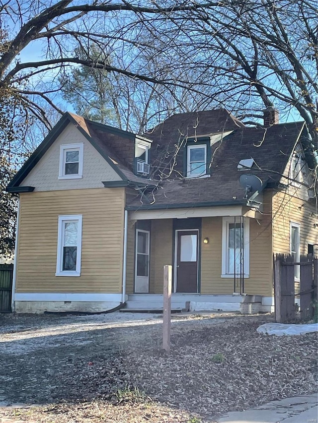 view of front of property with a porch