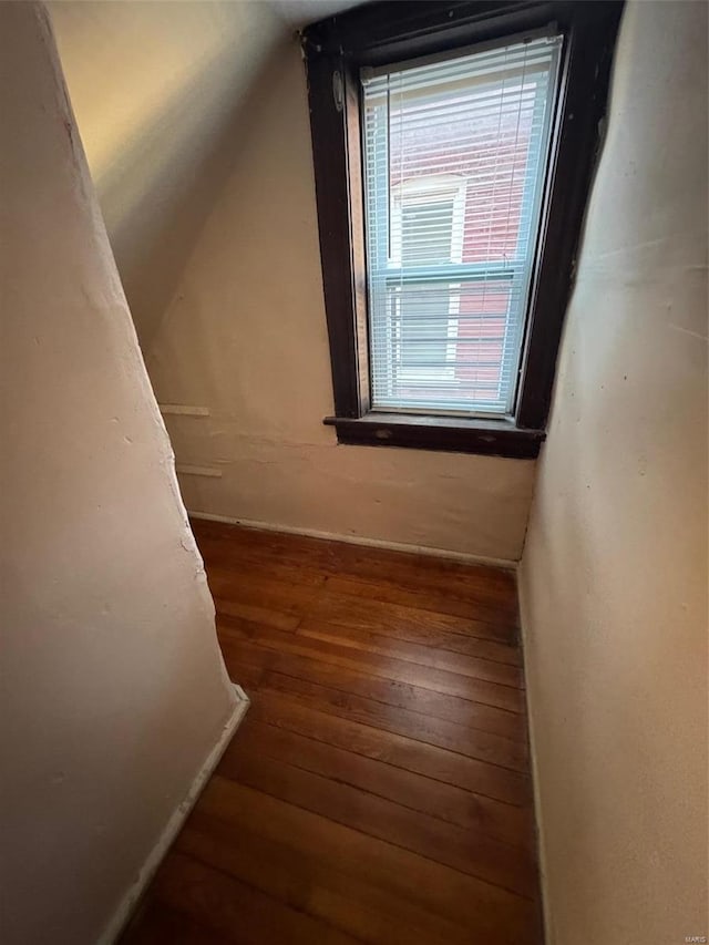 additional living space with dark wood-type flooring