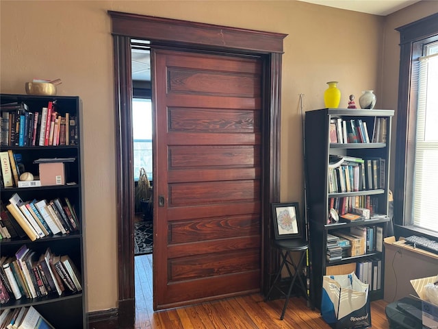 entryway featuring hardwood / wood-style floors