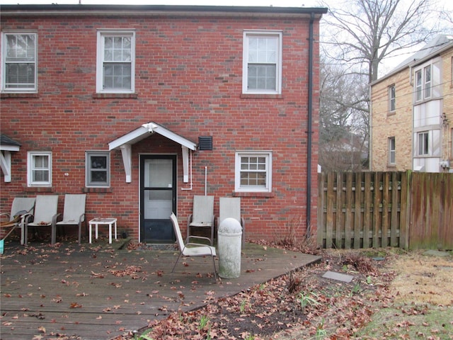 back of property with central air condition unit