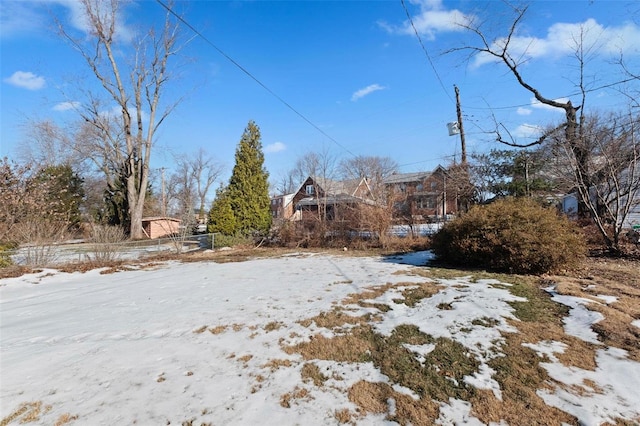 view of snowy yard