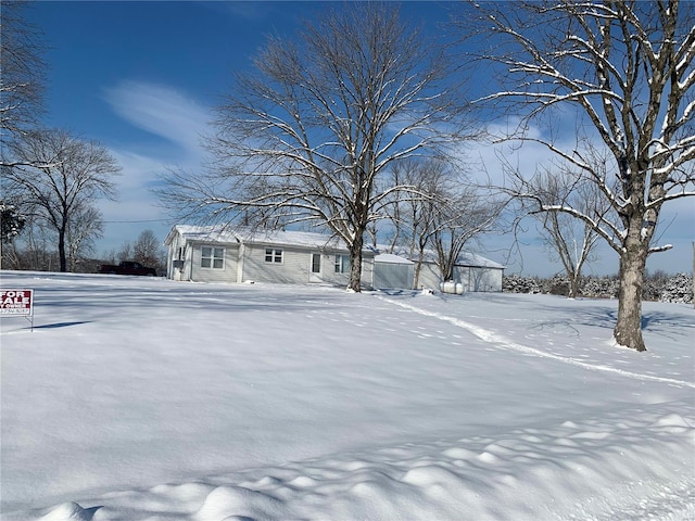 view of snowy yard