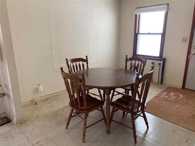 view of dining area