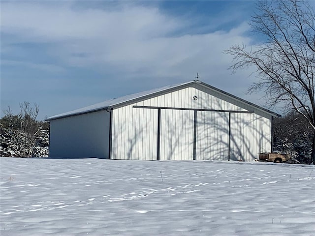 view of snow covered structure