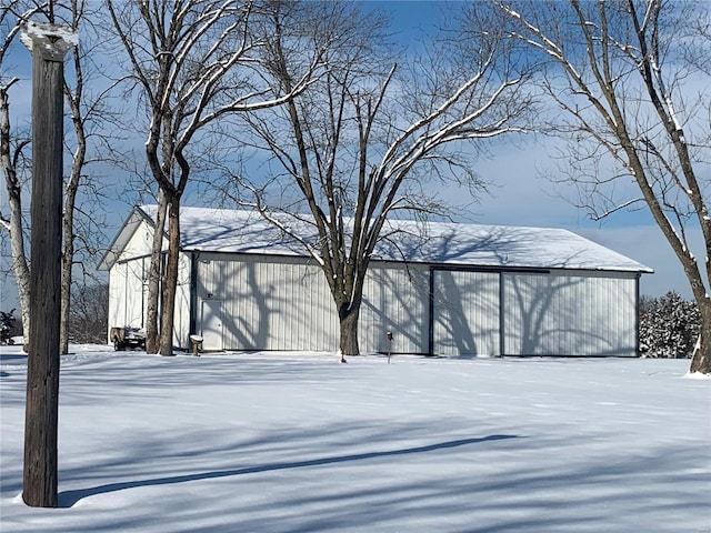 exterior space with an outdoor structure